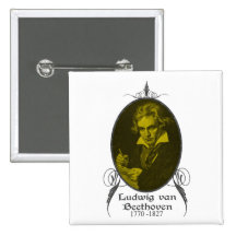Ludwig van Beethoven Pinback Buttons