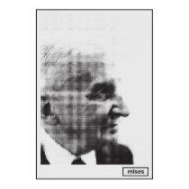 Ludwig von Mises Halftone Print