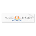 Luffers Sunset_Boston bumper sticker bumper stickers by FUNauticals Luffers Sunset_Boston bumper sticker bumper stickers