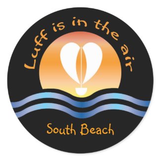 Luffers Sunset_Luff is in the air South Beach sticker