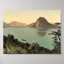Lugano, San Salvatore from Monte Br�, Tessin, Swit Posters