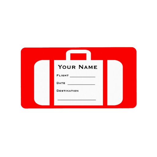 Suitcase Address Labels