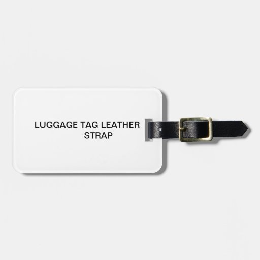Luggage tag leather strap Zazzle
