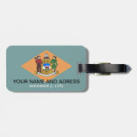 Luggage Tag with Flag of Delaware, USA