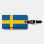 Luggage Tag with Flag of Sweden