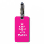 [Crown] keep calm and love -marye  Luggage Tags