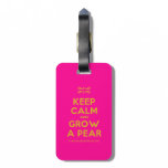 [UK Flag] keep calm and grow a pear  Luggage Tags