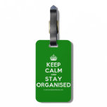 [Crown] keep calm and stay organised  Luggage Tags