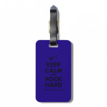 [Electric guitar] keep calm and rock hard  Luggage Tags
