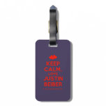 [Two hearts] keep calm, love justin beiber  Luggage Tags
