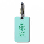 [Knitting crown] keep calm and cast off  Luggage Tags