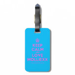 [Cupcake] keep calm and love molliexx  Luggage Tags