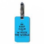 [Knitting crown] keep calm and w rock the world  Luggage Tags