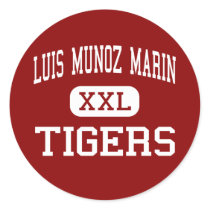 Luis Munoz Marin - Tigers - Middle - Newark Round Sticker