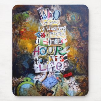 Luke 12:25 Bible Verse Collage mousepad