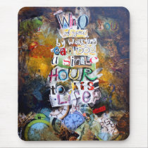 Luke 12:25 Bible Verse Collage mousepads by steinerbrand Luke 12:25 Bible Verse Collage mousepads