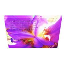 Luke 12:27 on Purple Iris Gallery Wrap Canvas