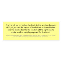 Luke 1:17 NIV - Customized business cards by MoscowTeenQuizzers Luke 1:17 NIV - Customized business cards