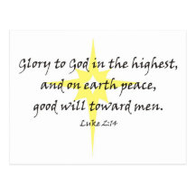 Luke 2:14 post cards
