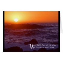 Luke 7:50 greeting card