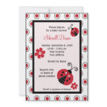 Lullabye Ladybug 5x7 Pink Trendy Invitations
