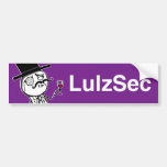 LulzSec Monocle Man Bumper Sticker (Purple)