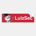 LulzSec Monocle Man Bumper Sticker (Red)