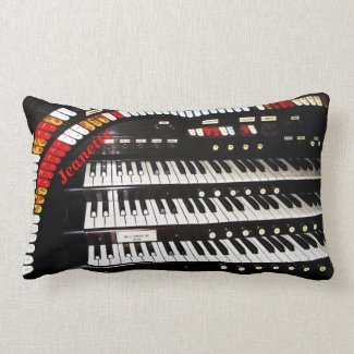 Lumbar Pillow Reversible Antique Organ/Red Stripe