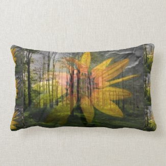 Lumbar Pillow Sunflower, Forest Layered Photo