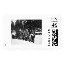 Lumber Hauling Seward, Alaska 1919 Postage