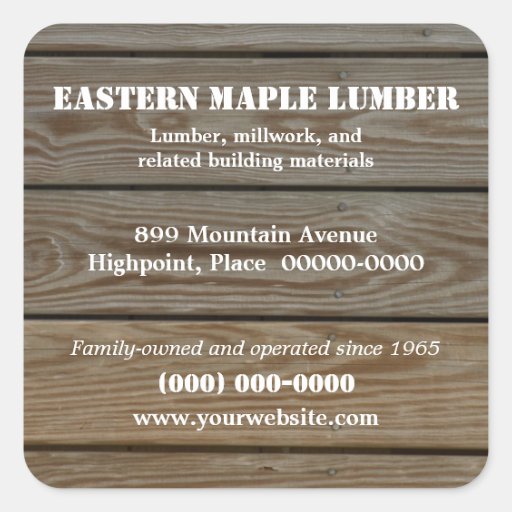 Lumber Promotional Sticker Zazzle