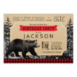 Lumberjack Birthday Buffalo Plaid Little Bear Card