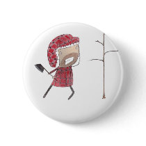 Lumberjack chops tree buttons