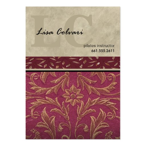 Lumiére Professional Custom Baroque Business Card Template (front side)