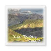 Luminescent Landscape; Yukon Territory Souvenir Refrigerator Magnet