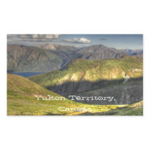 Luminescent Landscape; Yukon Territory Souvenir Rectangular Stickers