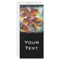 Luminous Colorful Goldfish Silk Art Customized Rack Card