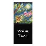 Luminous Frogs Silk Art Painting Custom Rack Cards