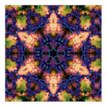 Luminous Hexagram Variation 1  Art Print