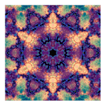 Luminous Hexagram Variation 2  Art Print