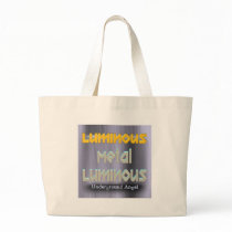 Luminous Metal Draw String Tote and Book Bag