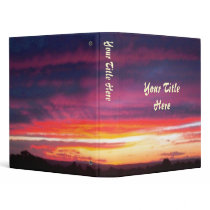 Luminous Sunset 3 Ring Binders