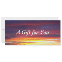 Luminous Sunset gift certificate template Rack Cards