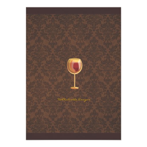 Luminous Wine Glass Wine Tasting Party Invitation