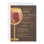Luminous Wine Themed Milestone Birthday Invitation