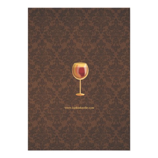 Luminous Wine Themed Milestone Birthday Invitation
