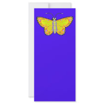 Luminous Yellow Butterfly Custom Rack Card