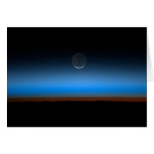Luna de la tarjeta de nota del espacio