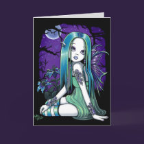 "Luna" Gothic Moon Lilly Fairy Art Card cards