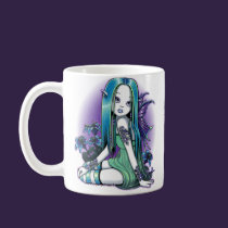 "Luna" Gothic Moon Lilly Fairy Art Mug mugs